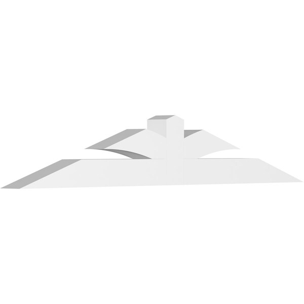 Ekena Millwork Richland Architectural Grade PVC Gable Bracket, 96"W x 16"H x 6"D x 6"F, 4/12 Pitch GBP096X16X0606RIC00 - main